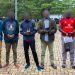 Polisi y’u Rwanda yerekanye abagabo umunani bakekwaho kwiba ibikoresho by’ikoranabuhanga birimo Telefone na Camera
