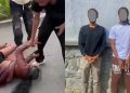 Polisi yataye muri yombi abasore babiri bagaragaye mu mashusho bakubita umukobwa