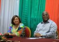 Umugore wa Perezida Félix Tshisekedi yasabye Abanye-Congo gusengera umugabo we