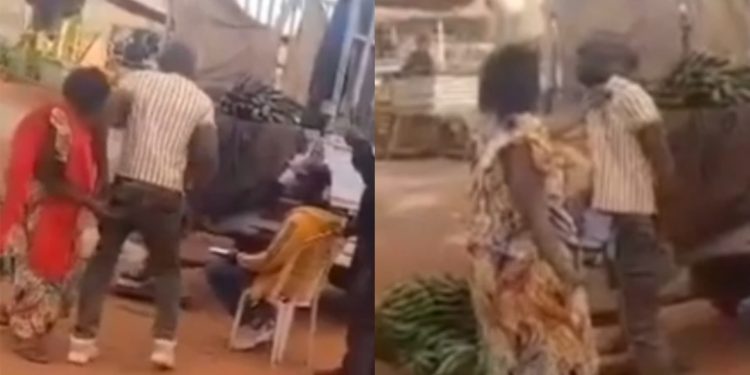 Amashusho y’umugore uri gukubita umugabo inshyi z’amatwi yarikoroje ku mbuga nkoranyambaga [Video]
