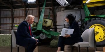 Donald Trump yananiwe kwihanganira ibibazo yahatwaga n’umunyamakuru ahitamo kwivumbura ava mu kiganiro kitarangiye